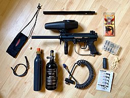 Tippmann A5 Paintball Markierer mit viel Zubehör