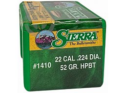 500 Sierra Geschosse .224, 52 grain, MatchKing, NEU
