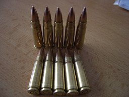 Dekomunition 7,62x39,10 Stück,Messinghülse VM Geschoss