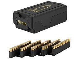 Munitionsbox 9mm .32 .38 .357 .44 .45 ACP Patronenbox mit Entnahmehilfe