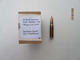 .308 Patronen Vollmantel
