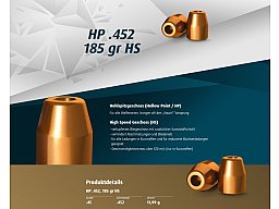 H&N Geschosse .452 HP HS 185gr. 500St. (.45ACP)