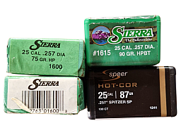 Geschosse (Sierra + Speer) - 25 cal. / .257 DIA