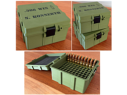 Munitionsbox .308 Win Ammo Box Patronen Wiederladen 100 Schuss personalisierbar abschließbar