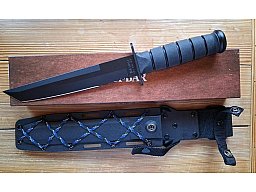 Neues original KA-BAR Tanto 1245 Kampfmesser Teilwellenschliff Nylonscheide neu und unbenutzt