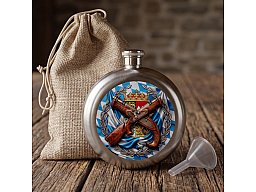 Edelstahl-Taschenflachmann „Bayerischer Böllerfreund“