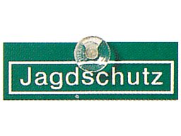 1 x Autoschild "JAGDSCHUTZ" mit Saugnapf (Haftsauger) wertiger Kunststoff (grün) mit weißer Schrift
