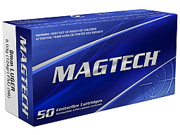 9 mm Luger Vollmantel 8,0g/124grs. Magtech