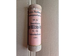Historisches Pulverröhrchen aus der ersten Hälfte der 1920er-Jahre