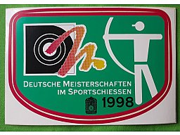 Für Sammler: Aufkleber der Deutschen Meisterschaften 1998