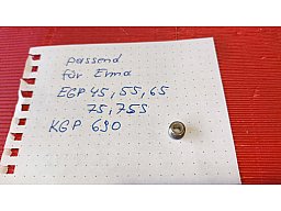Staudruck Schraube _für ERMA EGP 45 ,55 ,65, 75,88, ;KGP 690 ,____ Druckstau-Schraube ________ >>>>>