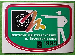 Aufkleber der Deutschen Schießsportmeisterschaften 1998