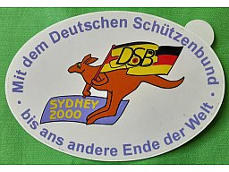 Seltener Olympiaaufkleber des DSB als Giveaway in Sydney 2000