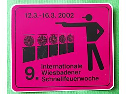Aufkleber der 9.Internationalen Schnellfeuerwoche 2002 in Wiesbaden