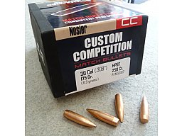 250 Nosler Geschosse .308, 175 grain, Custom Competition, HPBT, NEU