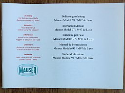 Bedienungsanleitung Mauser M97 / M97 de Luxe