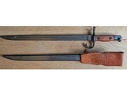 Japan Arisaka Typ 30 Seitengewehr M05 Typ 38 / 99 – Kokura mit Scheide & Leder