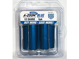 A-ZOOM Pufferpatronen Exerzierpatronen Cal. 12 Jagdkurs Jägerprüfung Flinte 5er Pack BLAU ALU massiv