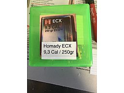 123x Hornady ECX 250gr - Cal .366 - 9,3