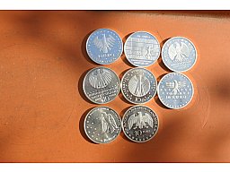 Silbermünzen Deutsche 10 Euro Stücke zw. 2003 und 2009