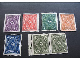6x Deutsches Reich Luxenburg Postfrisch.