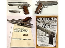 Colt M1911 Nickel/Holz - Denix-Replika