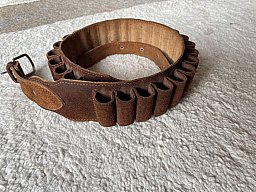 Schrotpatronengürtel Leder 12GA