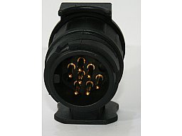 1 x PKW Anhänger Trailer Strom Elektrik Stecker Adapter: 13/7pol von PKW NEU 13 polig > Alt 7 polig