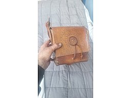 Indianer,Ledertasche, fast ganz aus Leder