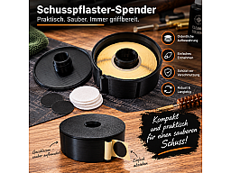Schusspflaster-Spender für 2.000er Pflasterrolle – Schwarz