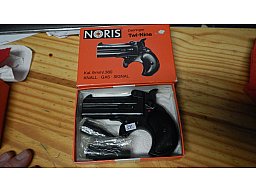 Schreckschuß Pistole Noris Twi-Nine Derringer PTB 276 genieteter Lauf 2 Abschußbecher OVP 9mm Knall