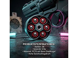 25 Stück Cal.50 Spezial-Projektile f. Umarex HDR50 / TR50 | 2.9g PETG + 8mm Stahlkugel