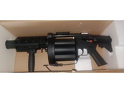 ICS MGL 40mm Airsoft Revolver-Granatwerfer schwarz long