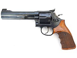 Revolver Smith & Wesson Modell 586-4, Kaliber .357Magnum, Weaverschiene, Koffer