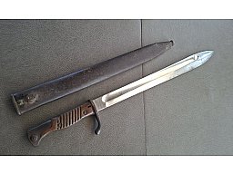 98/05 Bajonett Seitengewehr 1. WK Mauser Oberndorf mit Stahlscheide Preuss.