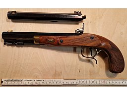Vorderladerpistole Hawken Bondini Made in Italy Kal. 45 mit Wechsellauf TOP!!!