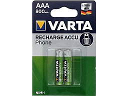 2x VARTA AAA ACCU Power/Akkus, wiederaufladbar #58398 800mAh > Wildkamera, Kirrautomat, Phone