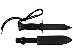 NEU US Navy Kampfmesser MK3 m. Plastikscheide (Nachbau) Schwarz