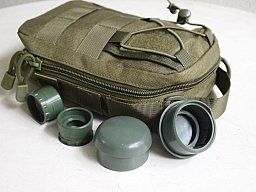 BW Set: Tasche für 8x30 Ferngläser + 2x Objektiv + 2x Sehschutzkappen für BW 8x30 Fero D16