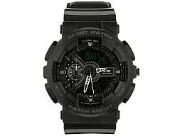 M-Tac® Uhr Sport SCHWARZ mit Stoppuhr + Wecker + Kalender