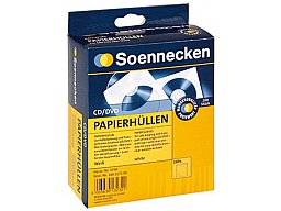 Soennecken CD / DVD Papierhüllen weiß Markenqualität 100 Stück Packung NEU