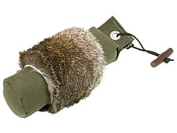 1 x APPORTIERDUMMY khaki / grün mit FELL Gewicht: 250g | sehr robust aus Segeltuch | Apport,Training