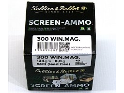 40 Sch. S&B .300 Win. MAG. 8,0g 124gr SCREEN AMMO BLEIFREI Übungspatronen Schießkino Munition NEU