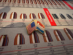 Luxemburgisch-Amerikanische Freundschaft Pin-Anstecker WW2 Wk2
