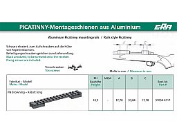 Recknagel (Weaver) Picatinny Schiene für FN-Browning X-Bolt | LONG .30-06 Spr. inkl. Schrauben NEU!