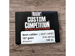 .243 107 gr HPBT Geschosse 100 Stück von Nosler Neu