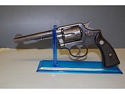 Revolver S&W Kal .38Spezial mit 5"Lauf aus Sammlung Beschuß 1971