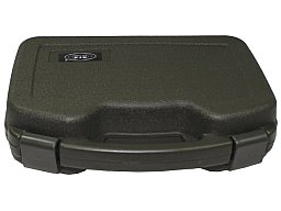 Pistolen-Koffer, Kunststoff, groß, innen 32x18x7,5cm, abschließbar, Schaumstoffeinsatz, Oliv