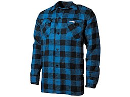 Holzfällerhemd Gr. XXXL (3XL) Blau - Schwarz / Karohemd / Flanellhemd