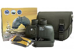 Militär Marine Fernglas 10x50 mit BAK4 Porro - Prismen + 360° Kompass für Marine, Segler, Outdoor